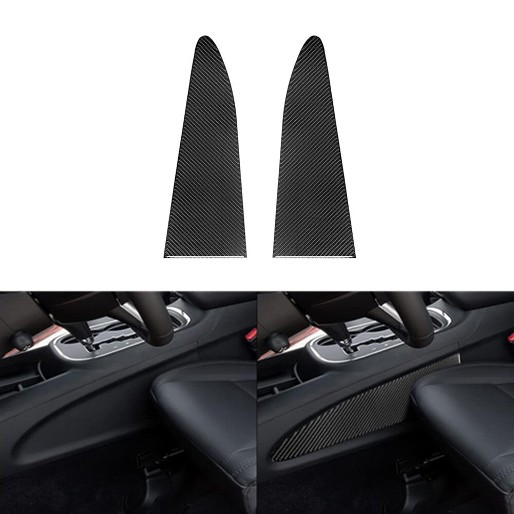 2Pcs Carbon Fiber Center Side Front Frame Cover Trim for Dodge Durango 2014-2020