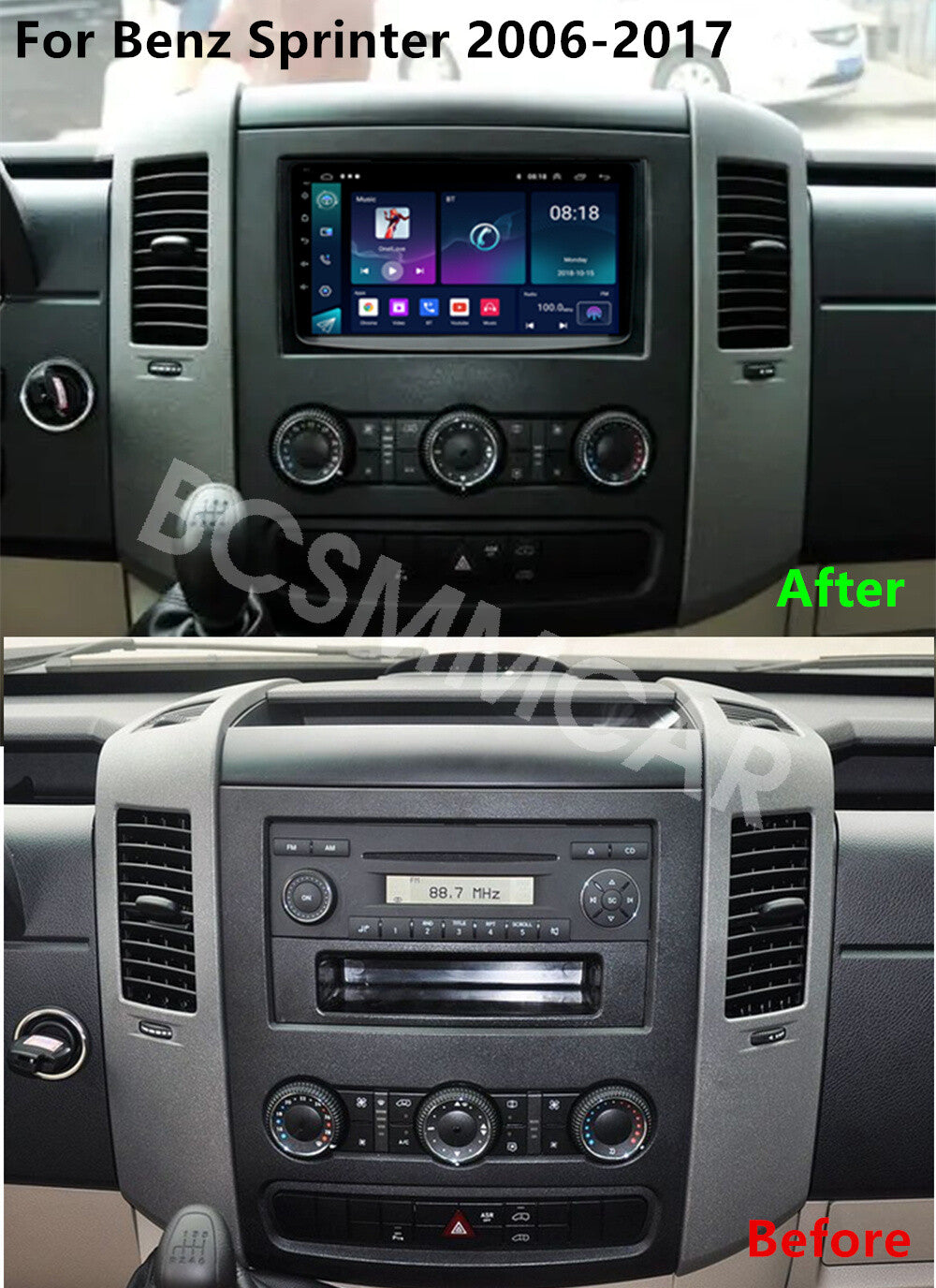 Fit for Mercedes Benz Sprinter 2006-2017 Car GPS Android 13 Radio Stereo Wifi