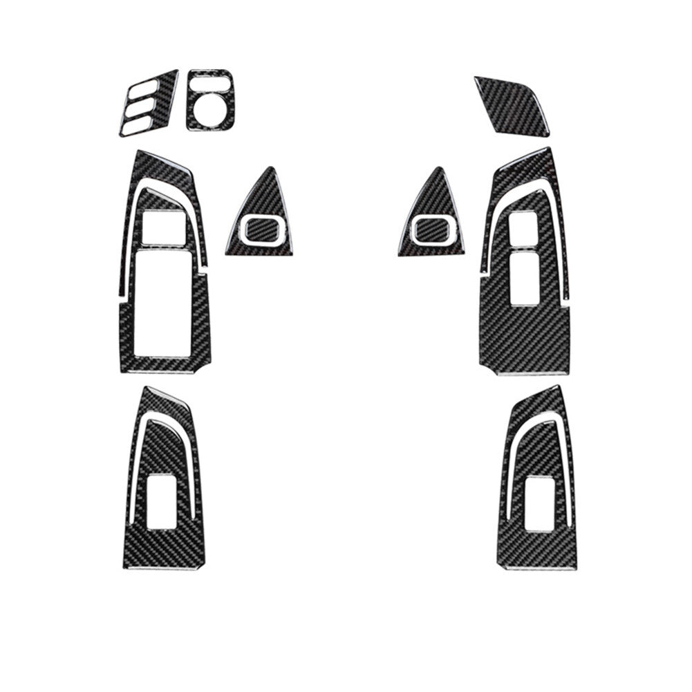 13Pcs Carbon Fiber Interior Door Control Kit Cover Trim for Acura TSX 2009-2014