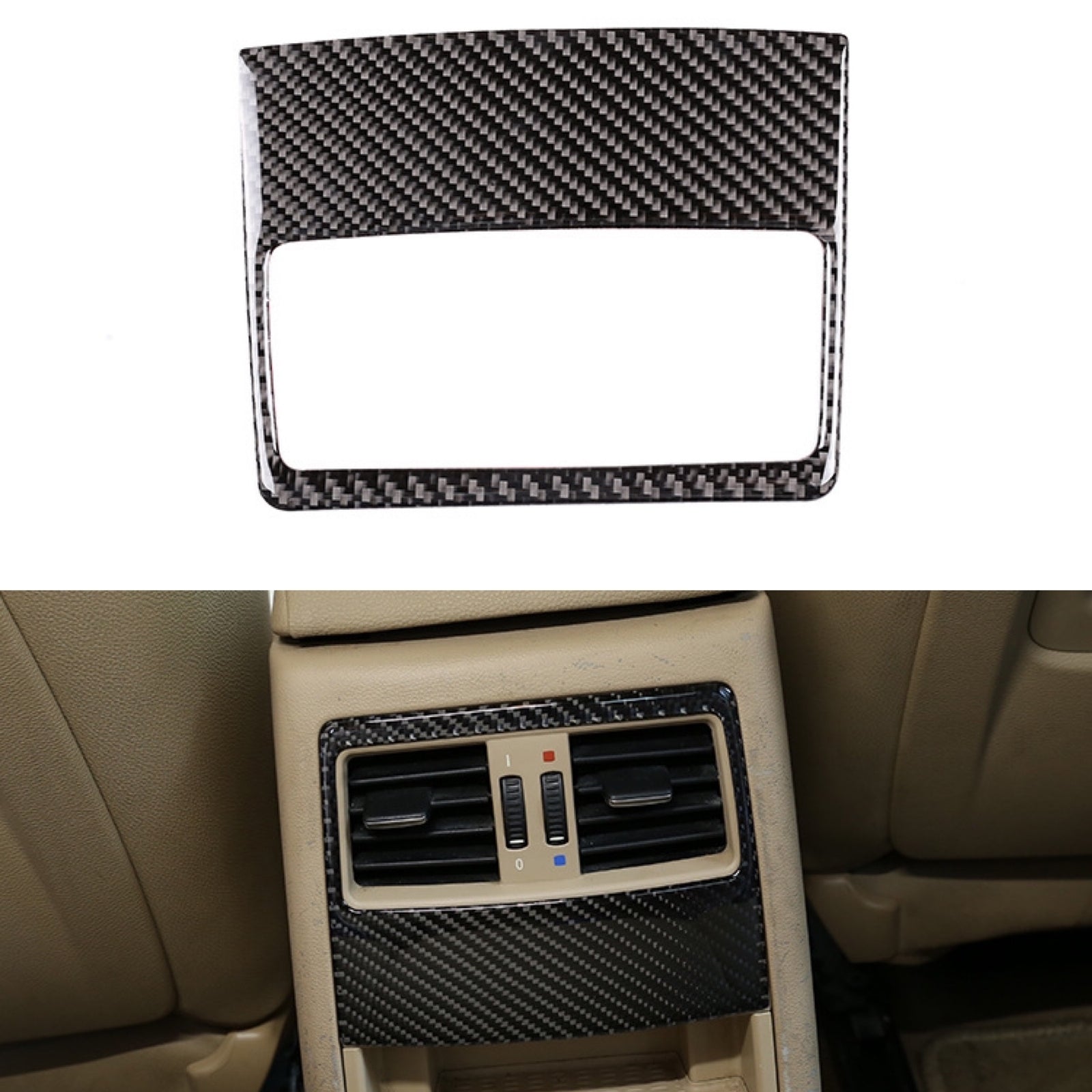 Carbon fiber rear for seat air conditioning cover suitable for BMW 3 Series E90 (2005-12-)