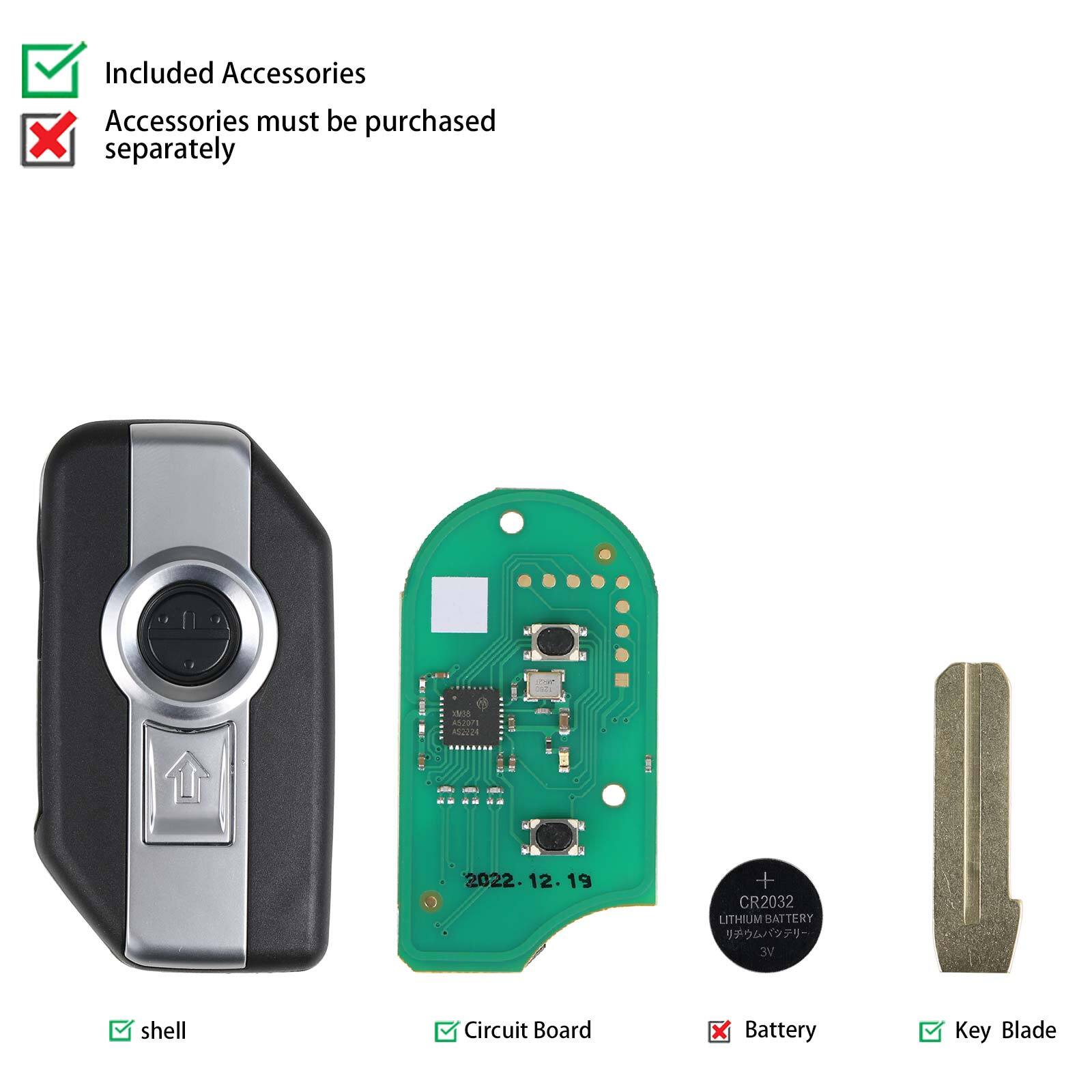 XSBMM0GL for BMW XM38 Motorcycle for Smart Card Key With Shell 8A Chip