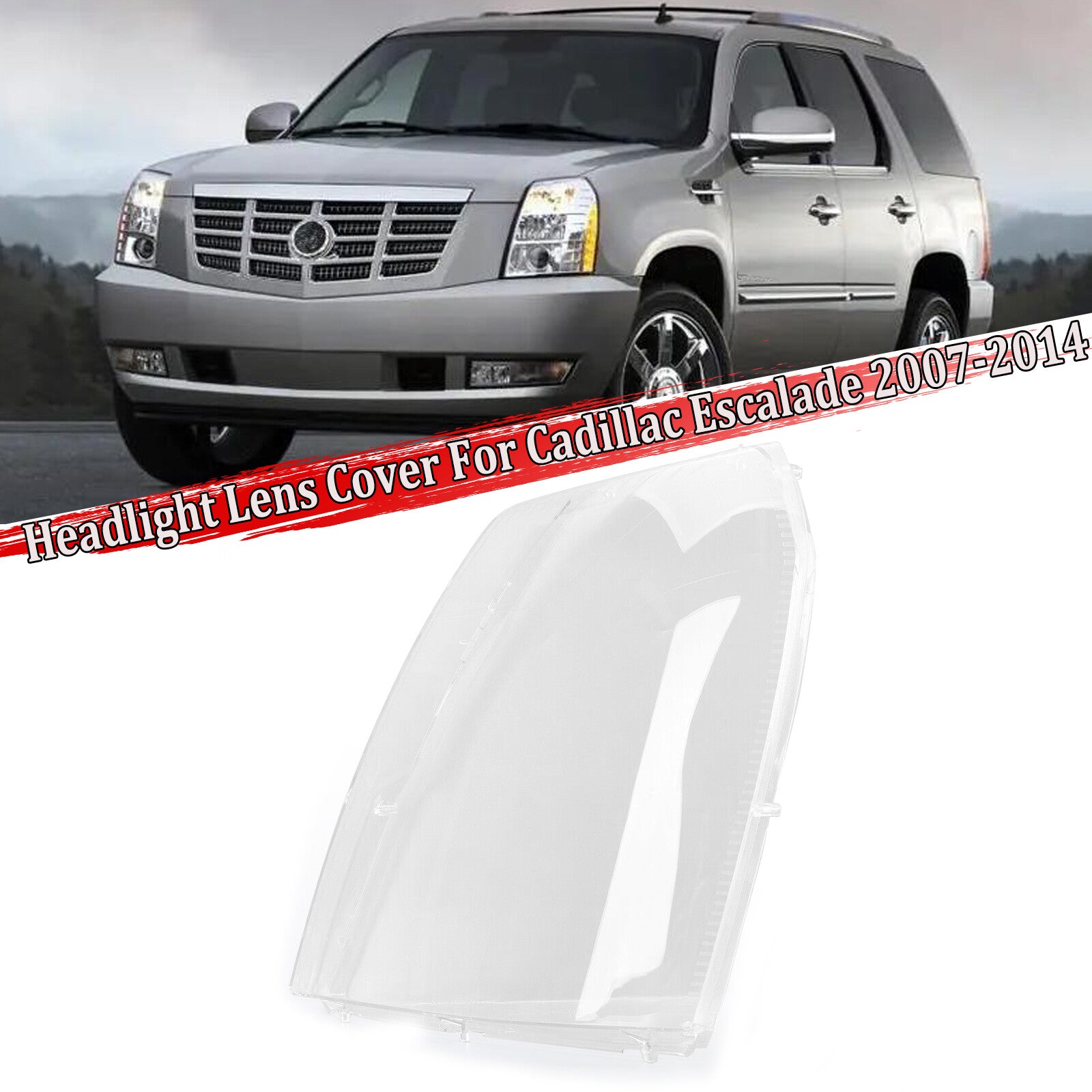 Front left headlight lens cover headlight replacement part for Cadillac for Escalade 2007 - 2014