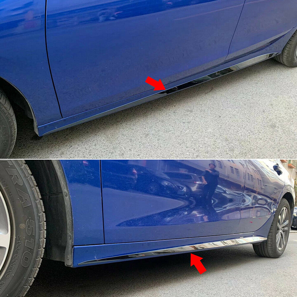 for Honda for Civic 2022-2023 gloss black Door Body Side Skirt Molding Cover Trim