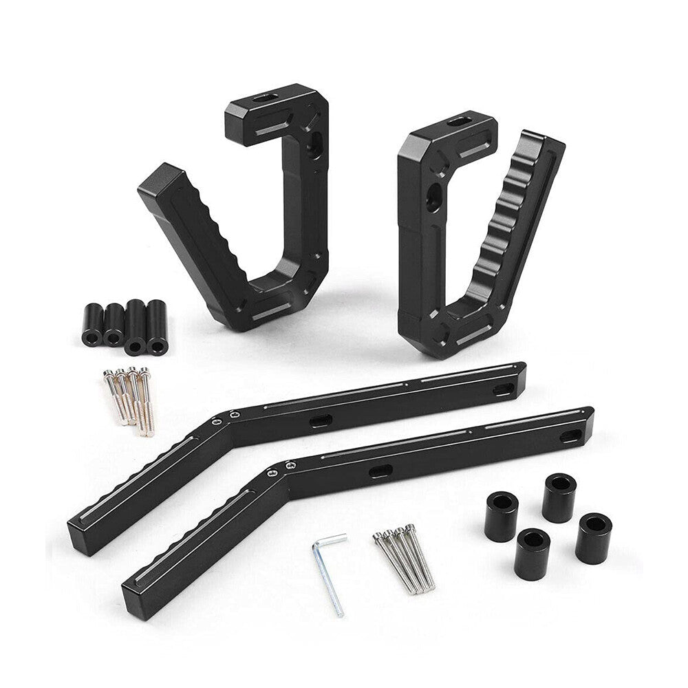 Aluminum Front + Rear Grab Handles Grip Bar for Jeep for Wrangler JK 2007-2018 Black