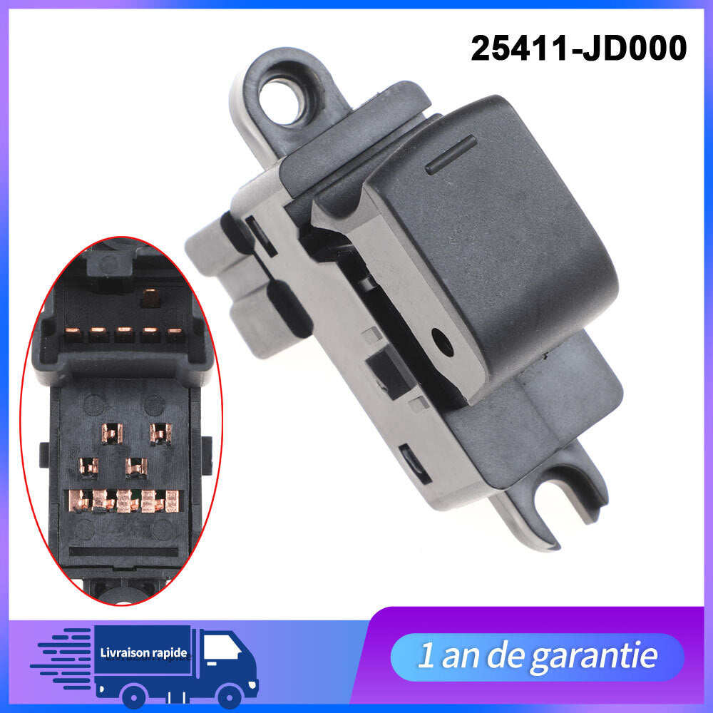 Bouton Interrupteur Leve Vitre pour QASHQAI 25411BR00A 25411-JD000