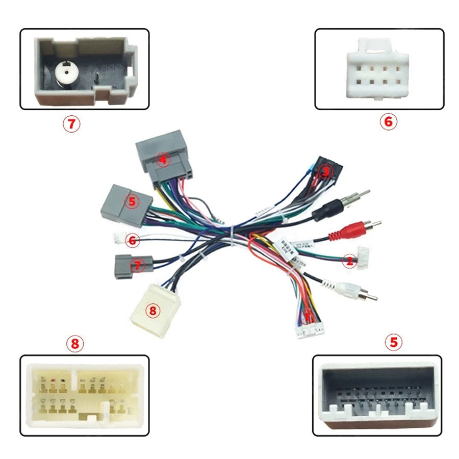for Honda for Civic 2012-2015 Audio Radio 16 Pin Android Wire Harness w/Canbus Box