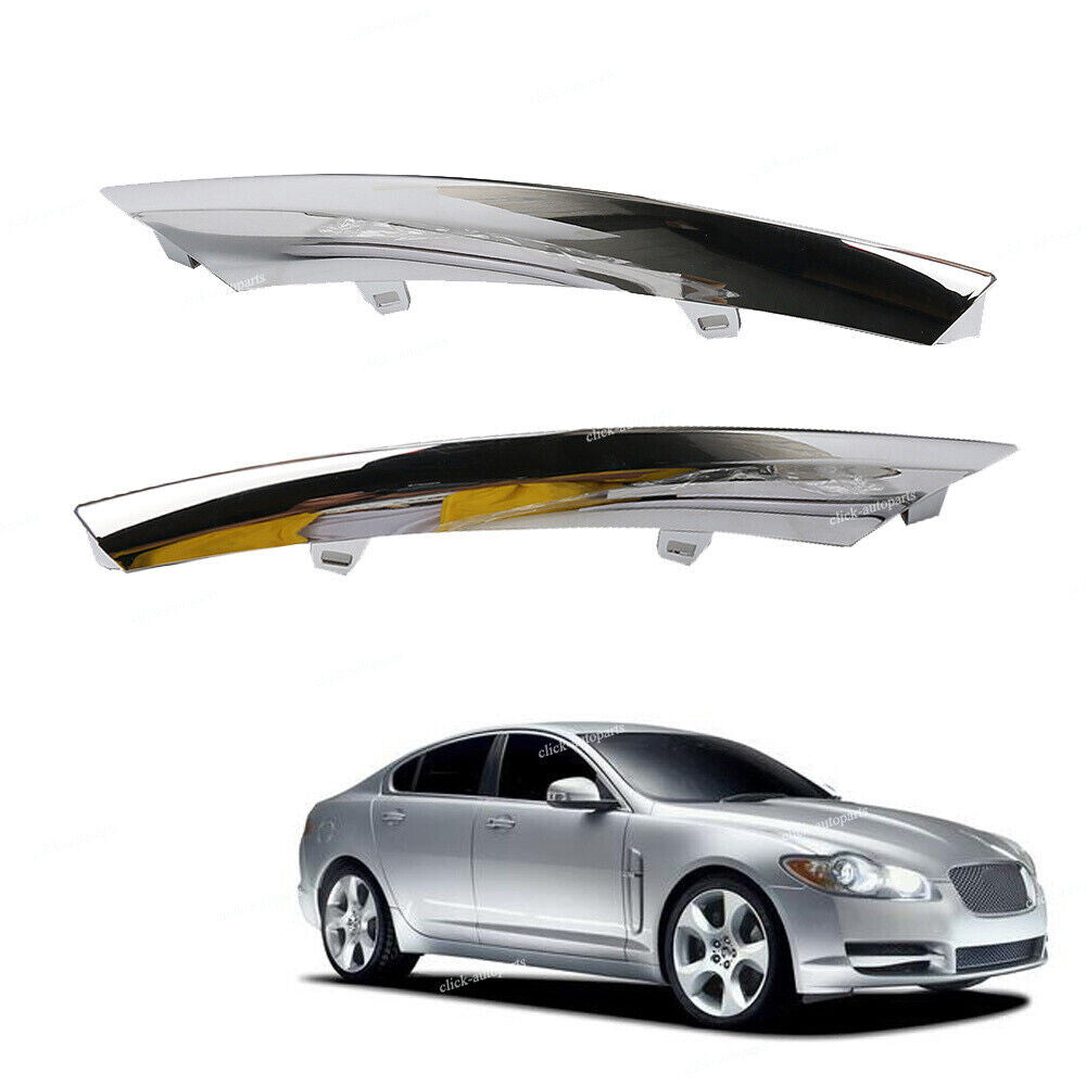 Pair Chrome Lower Bumper Molding Trim For 2010-2015 for JAGUAR XJ LeftRight