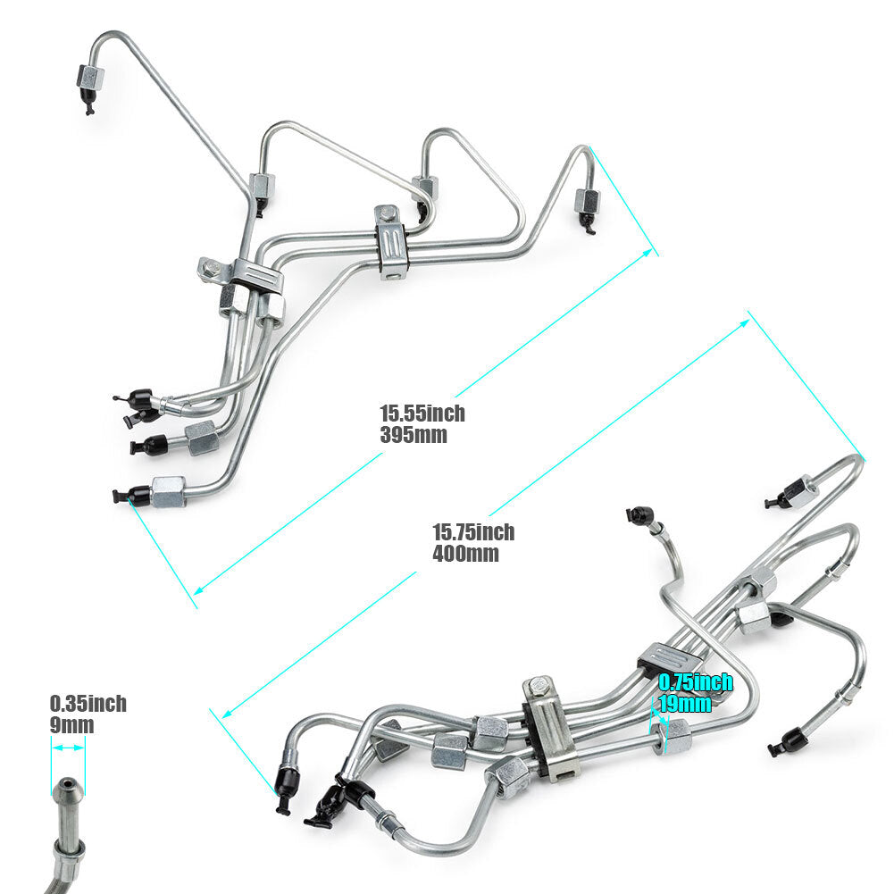 8-piece DE8TZ-9A555A fuel injection line kit suitable for Ford 6.9L and 7.3L IDI diesel engines (1983-94-)