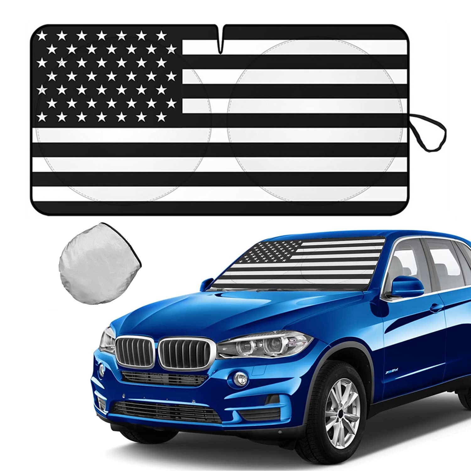 US Flag Car Windshield Sun Shade Reflective UV Cover Shield for BMW Accessories
