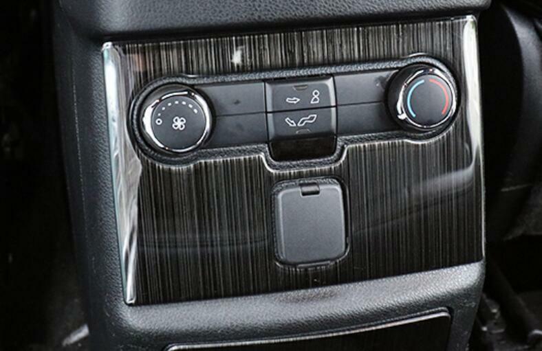 Back Row AC Switch Panel Trim 1PCS for Ford Explorer 2016-2019 Black Titanium
