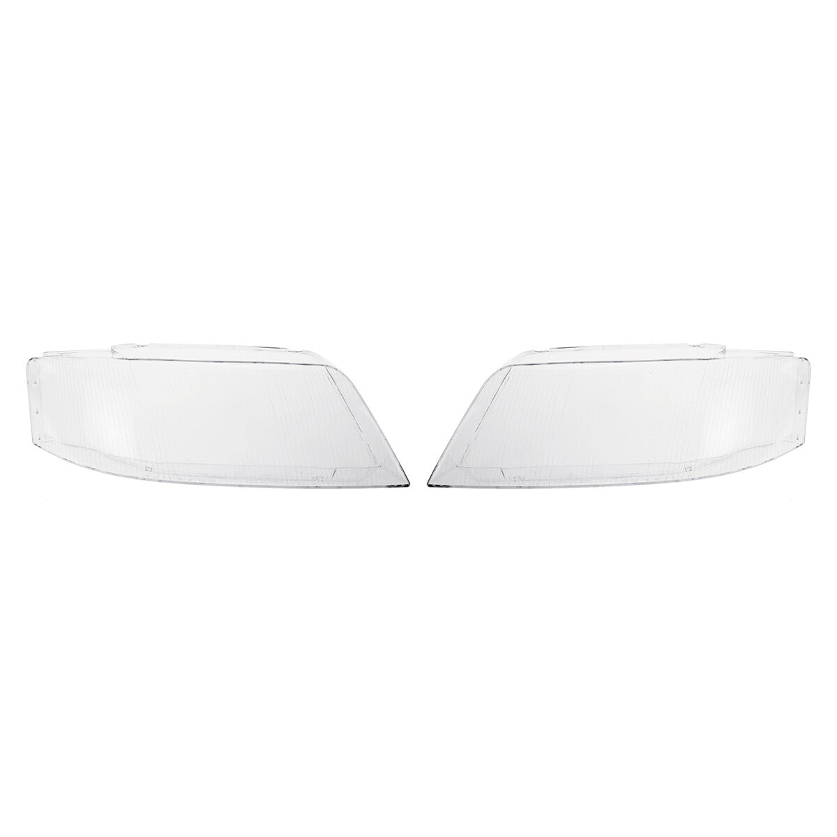 A pair of headlight lens covers for Audi A6 C5 1999 - 2002, caps L+R