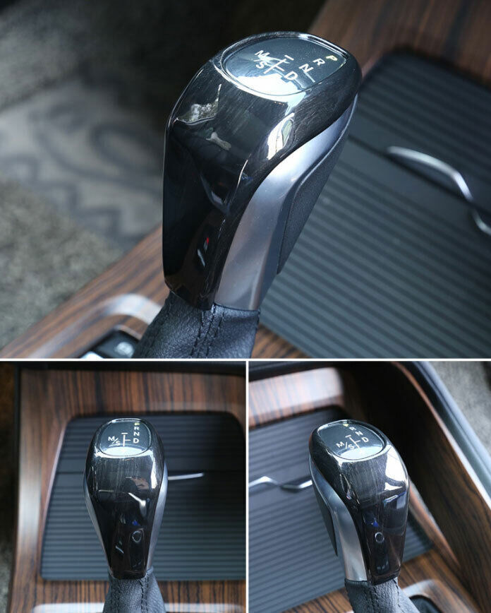 for BMW X1 F48 2016-2019 Black Wood Grain Gear Shift Knob Shifter Lever Trim 1P