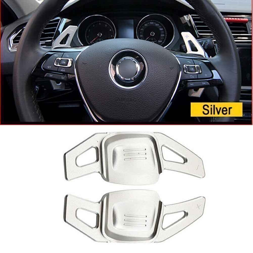 for VW for Tiguan for Golf 7 MK7 Silver Steering Wheel Shift Paddle Shifter Extension