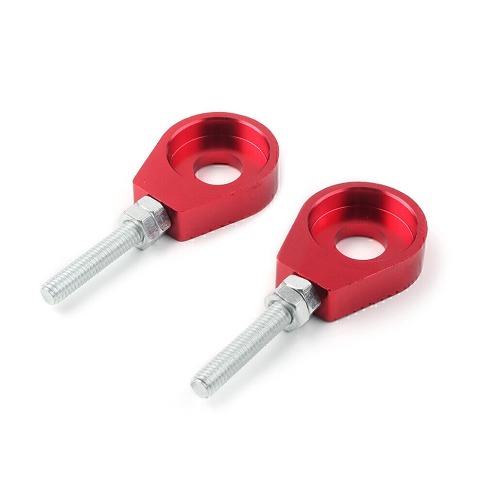 2x Red 12mm Chain Adjuster Block Tensioner Fit Pit Quad Dirt Bike ATV CRF50