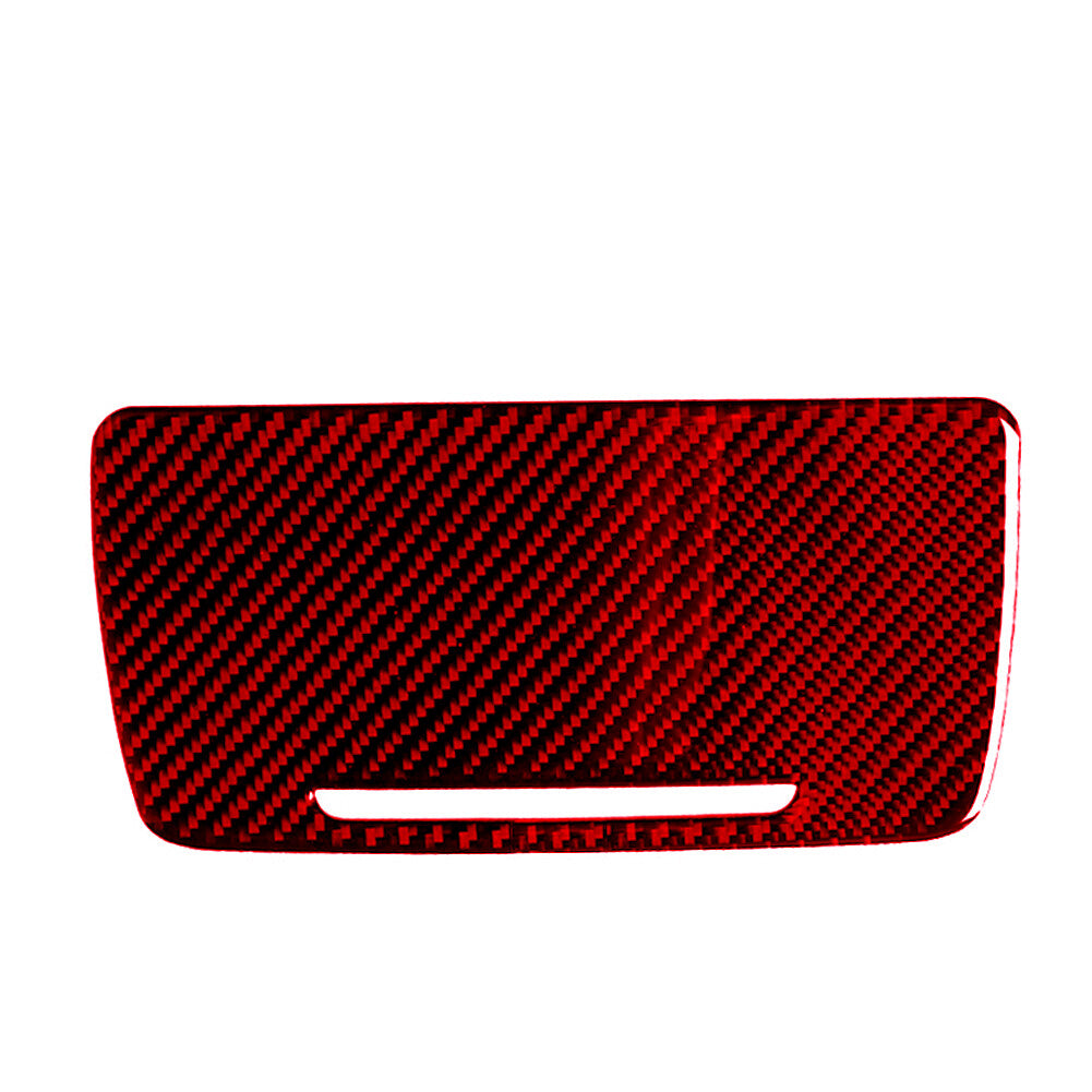 Red carbon fiber storage box trim for BMW 5 Series F10 2011-2017