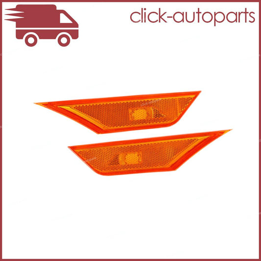 2x For 16-22 for Honda for Civic Amber Lamp Side Marker Lights W/LED Bulb Left Right
