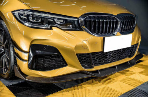 Carbon Fiber Bumper Side Splitter Splitters Fins for BMW 3-Series G20 G28 19-21