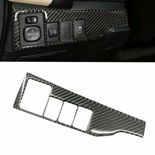 Carbon Fiber Headlight Switch Panel Sticker Fit for Toyota for Corolla 2014-2018