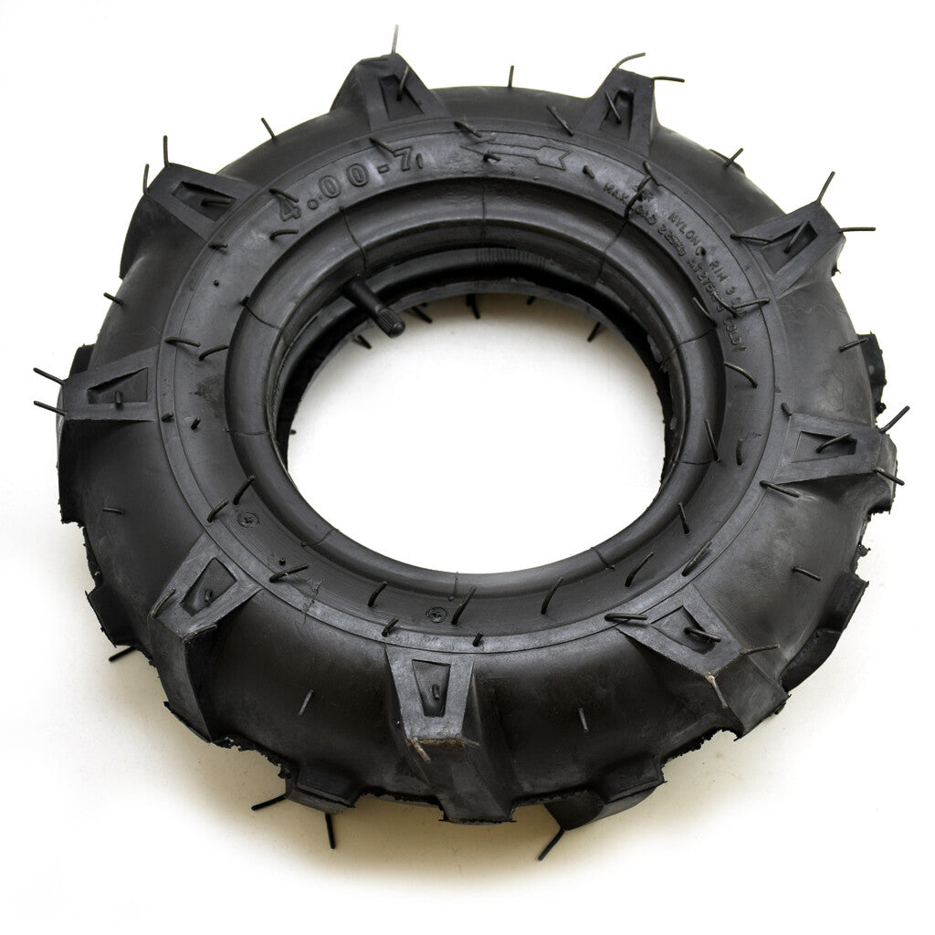 4.00-7 Tires Tubeless 4PR Tractor Tread Lawn Mower Tires Replacement for Golf Cart