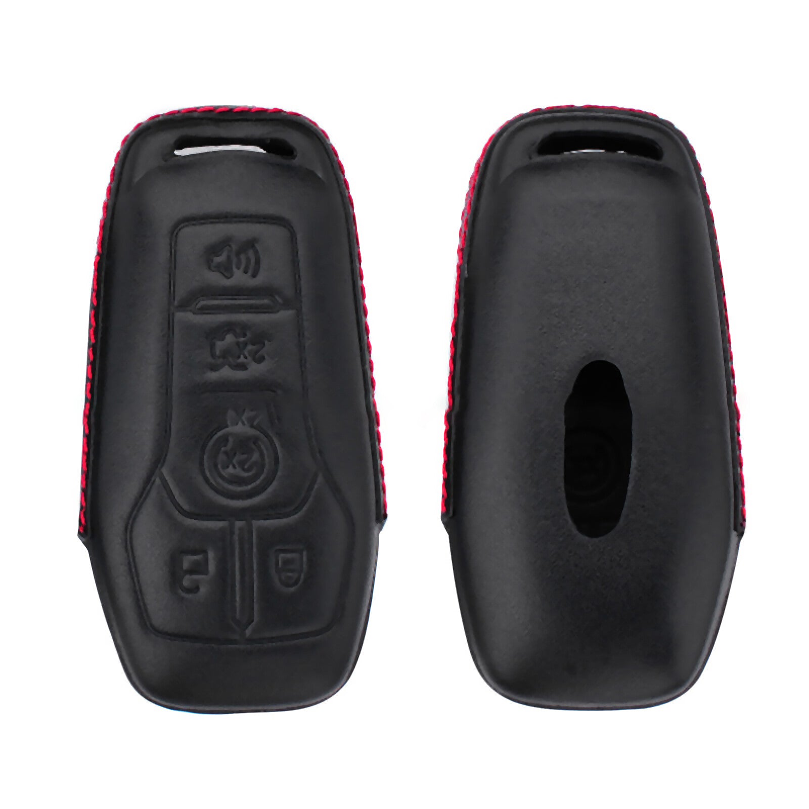 5-Button Leather for Smart Key Case Fob Cover for Ford for Mustang Explorer F150