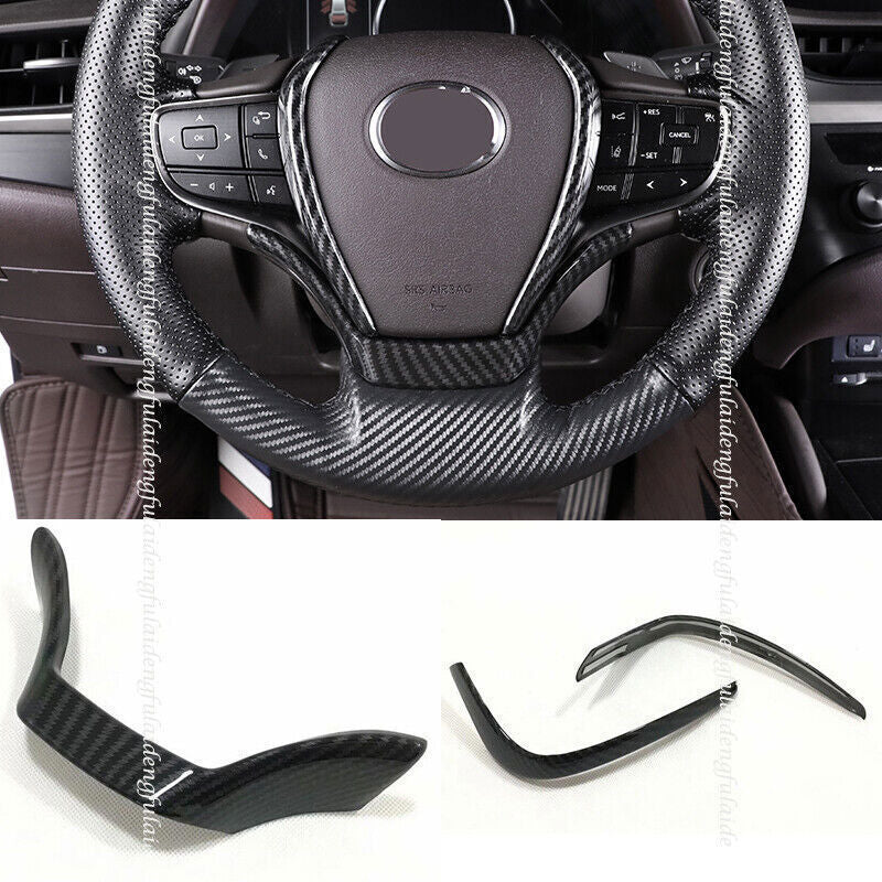 for Lexus ES350/300h/250 2019-23 Carbon fiber Steering Wheel button Frame cover