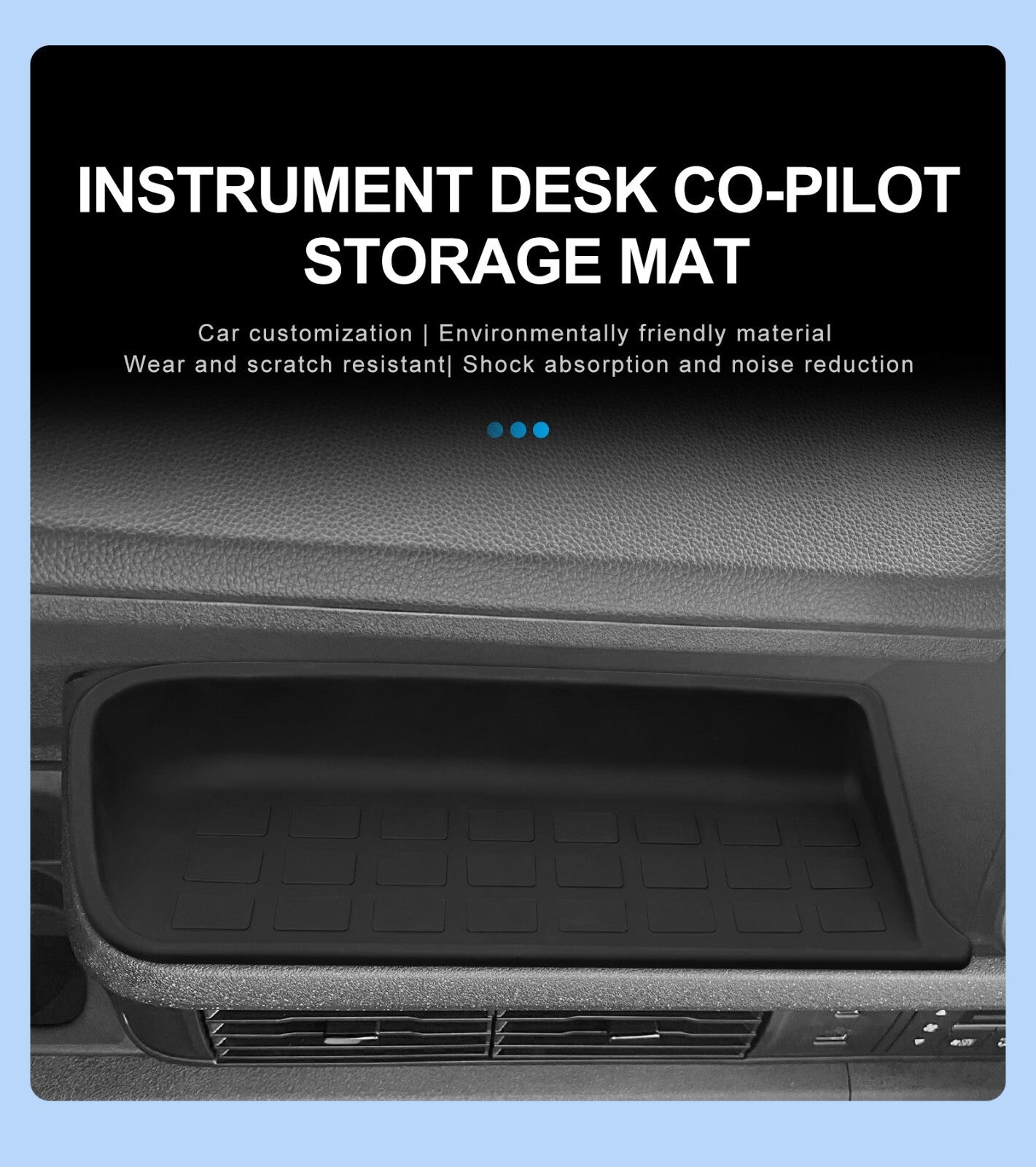 for Honda N-BOX JF5 JF6 Car Copilot Storage Box Tray Pad Silica Gel Organizer