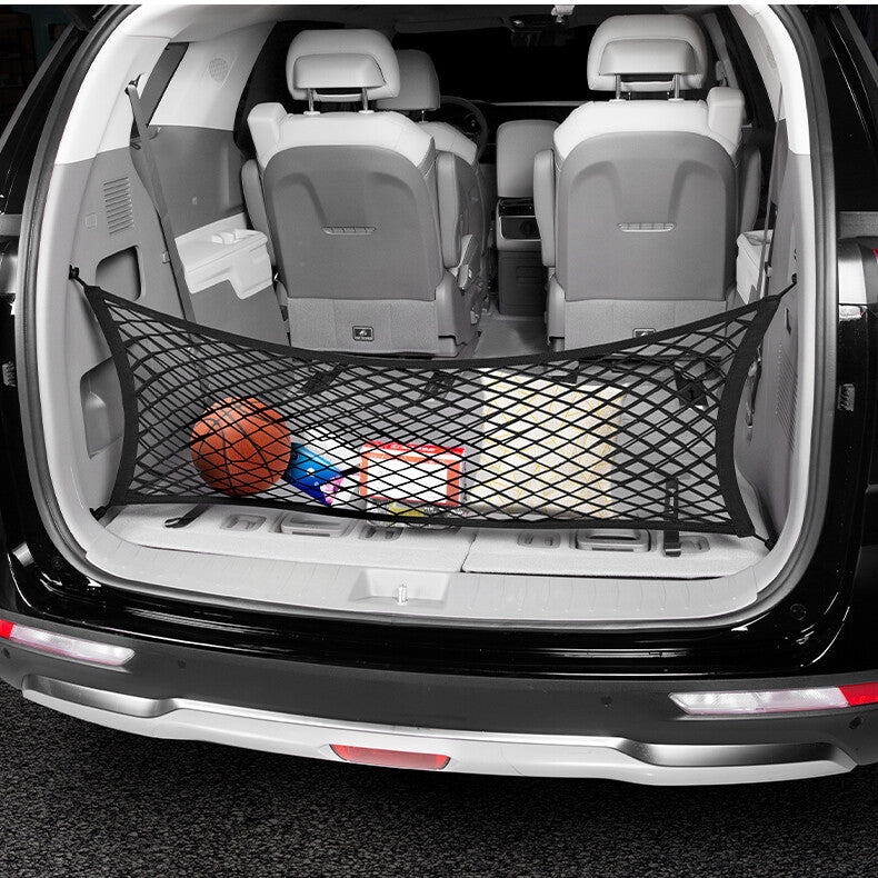 for Kia Carnival 2022-2023 Rear Cargo Trunk Boot Floor Net Elastic Mesh Storage
