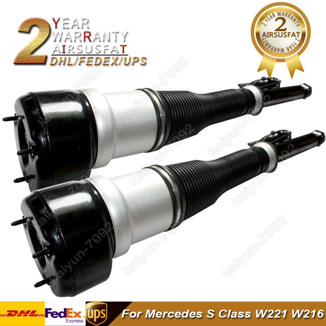 2x Rear for Mercedes S-Class W216 W221 Air Suspension Shock Struts 2213202113