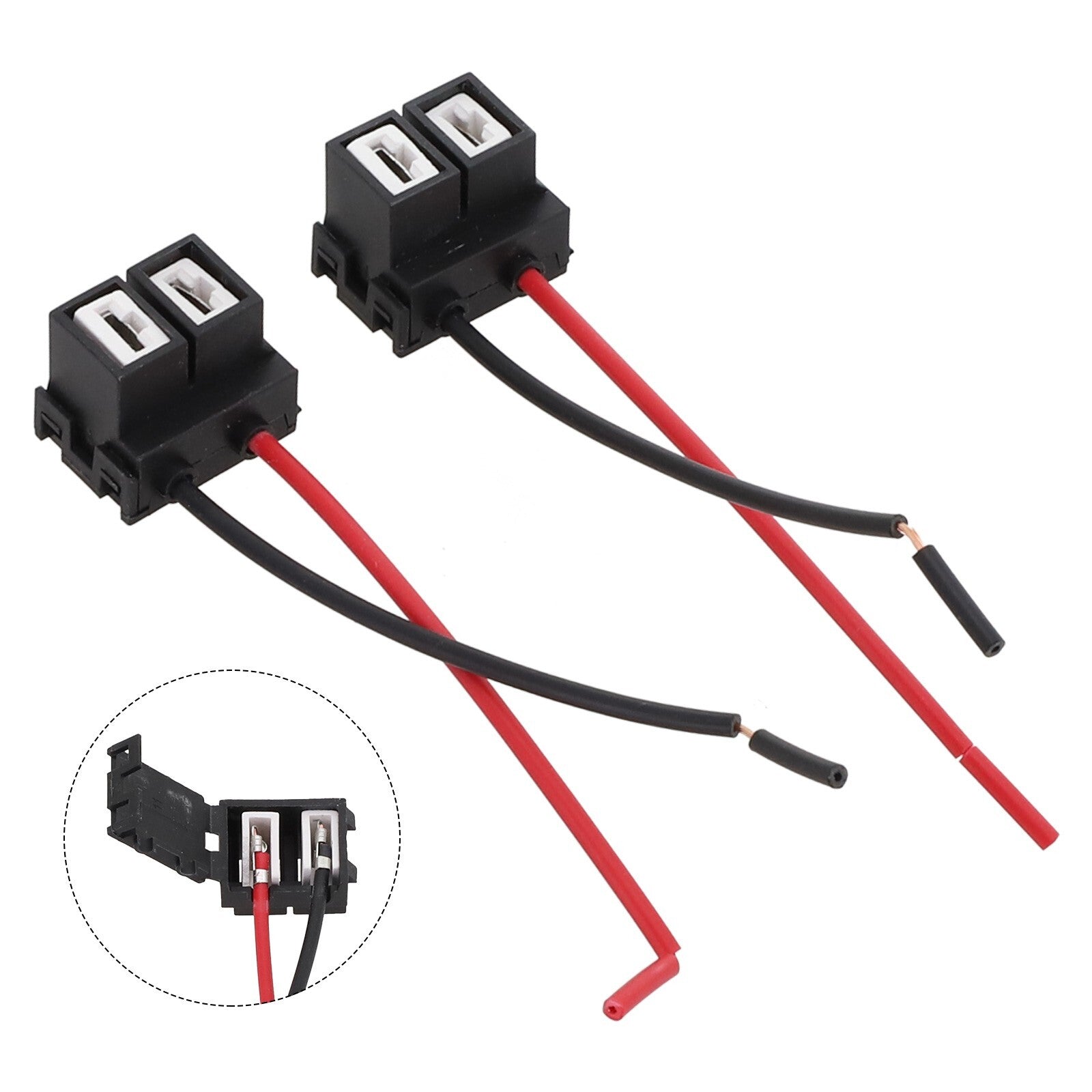 Perfectly fits H7 LED headlight wiring harness socket for automotive wiring connectors.