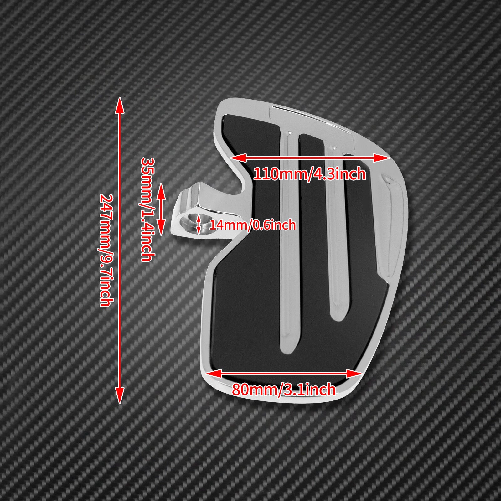 Chrome Front Driver Floorboard Foot Peg Fit For Indian Scout Sixty 2015-19 2020