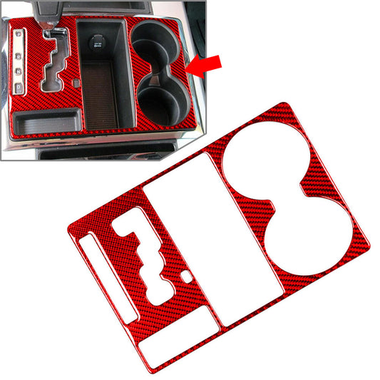 Red Gear Shift Cup Holder Panel Cover Trim for Dodge for Ram 1500 2009-2012