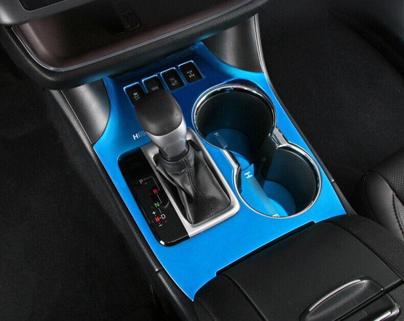 Blue Steel Middle Console Gear Shift Panel Trim for Toyota Highlander 2014-2019