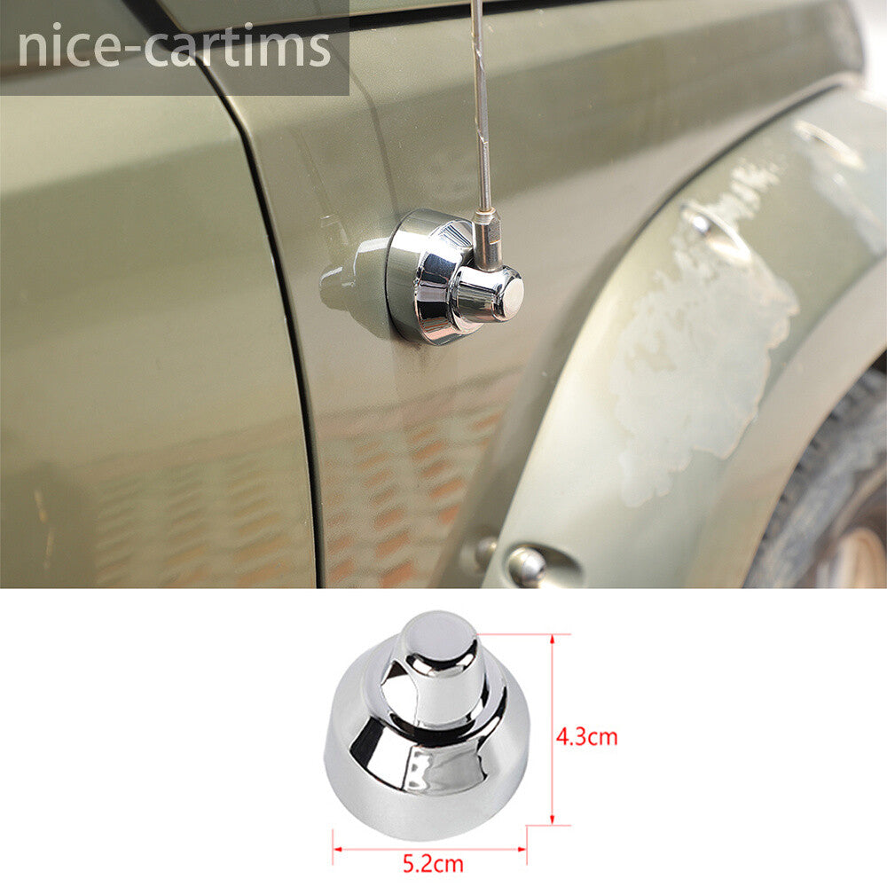 Chrome ABS TAM/FM Radio Antenna Base Trim for Jeep Liberty 1999-2006 Accessories