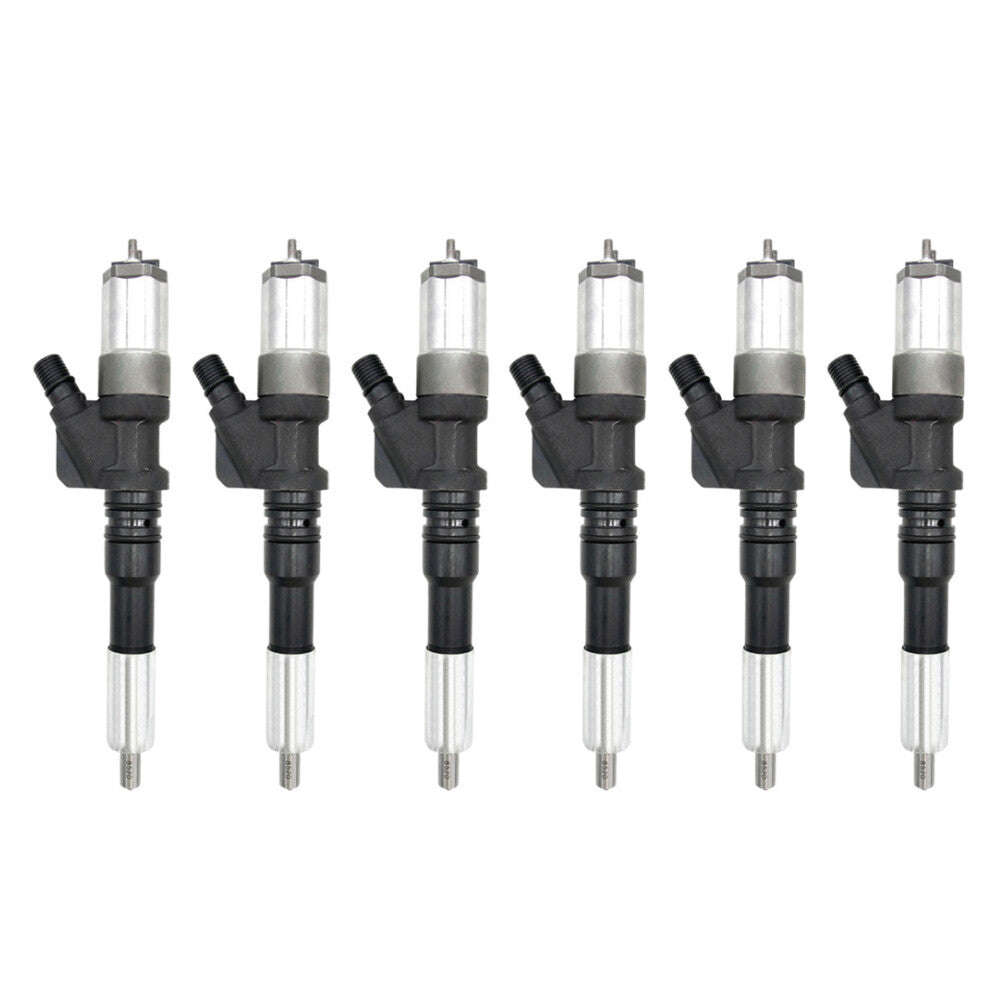 6Pcs Common Rail Fuel Injector 6156-11-3100 095000-0800 For Komatsu SAA6D125E-3