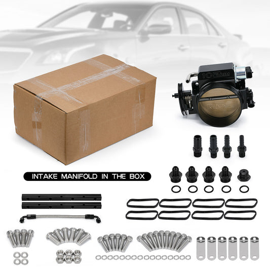 Low Profile Intake Manifold LS1 LS2 LS6 102mm w MAP Sensor Fuel Rail 5.3 5.6 6.0