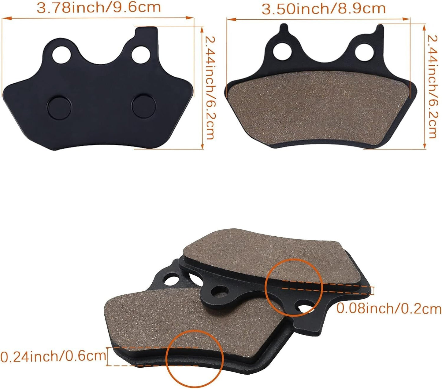 Brake Pads for HARLEY DAVIDSON FXDWG Wide Glide ,FXDL Low Rider 2000-2003