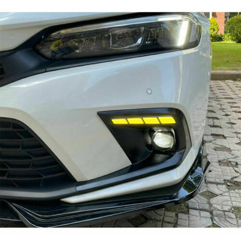 for Honda for Civic 2022-2023 DRL LED Daytime Running light+ Fog Lamps W/Turn Signal