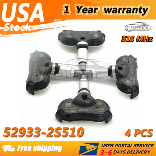 4x TPMS TIRE PRESSURE SENSOR for Kia Sportage for Hyundai for Tucson 315Mhz 52933-2S510