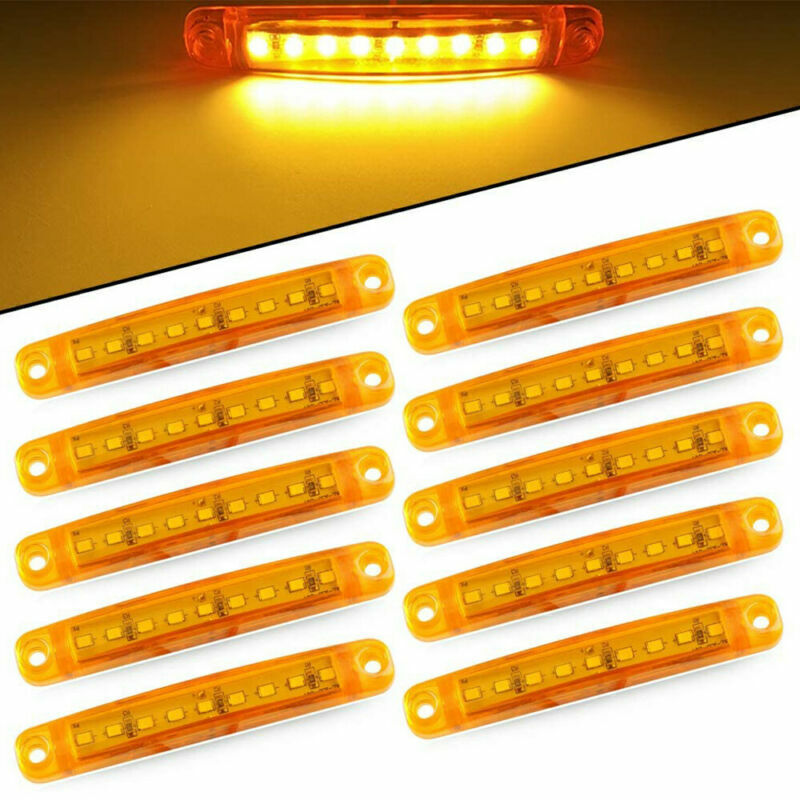 10x LED Side Marker Lights Clearance Amber Lamp Truck Trailer Caravan Multi Volt