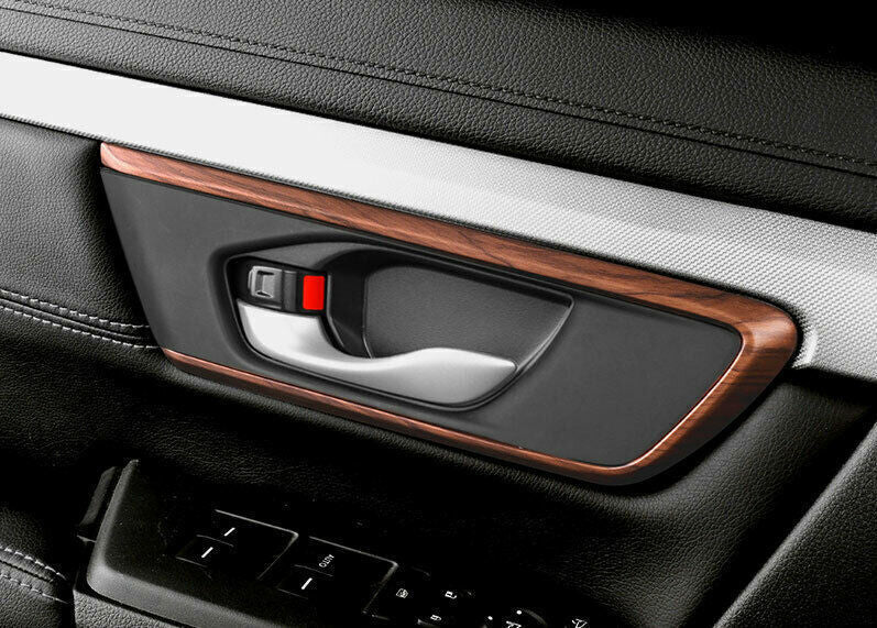 Inner Door Handle Cover Trim 4PCS for Honda CRV CR-V 2017-22 Matte Peach Wood