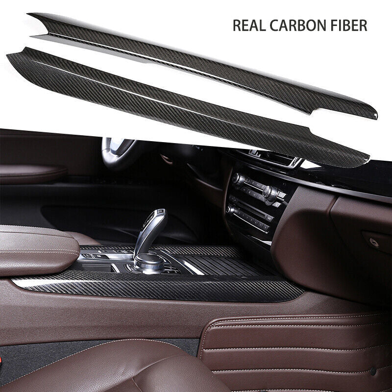 Fit for BMW X5 2015-2019 Real Carbon Fiber Side Center Console Cover Strip Trim