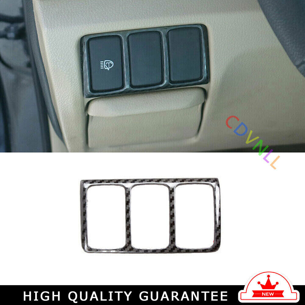 Headlight Button Frame Cover Trim for Honda Accord 08-2013 Steel Carbon Fiber