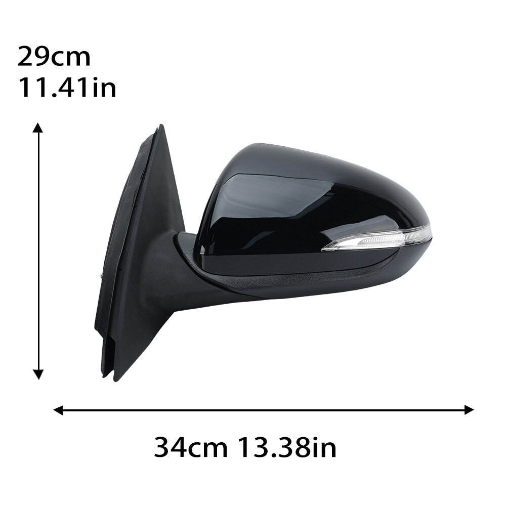 F¨¹r for Hyundai I30 PD 2018-2024 Spiegelglas Au?enspiegel Mit Blinker Link Schwarz