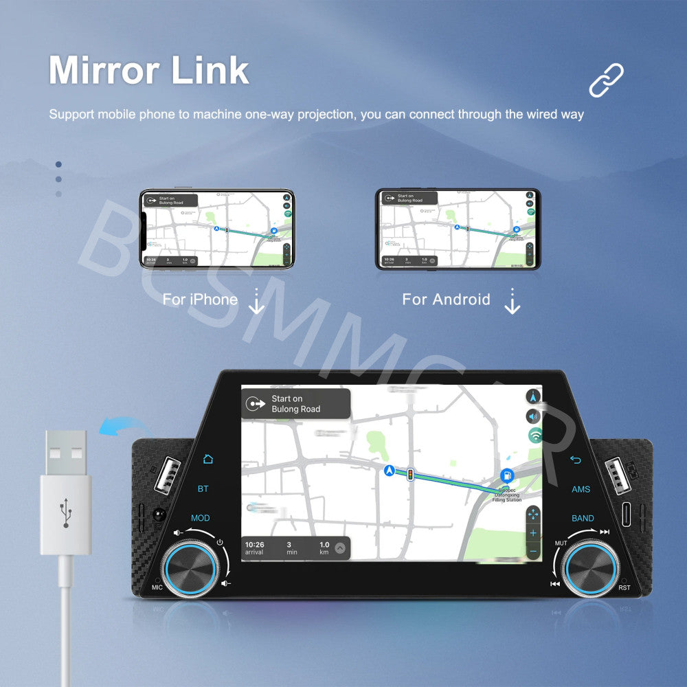 Car Stereo Radio For Carplay Touch Screen MP5 Player Mirror Link W/Rear Camera
