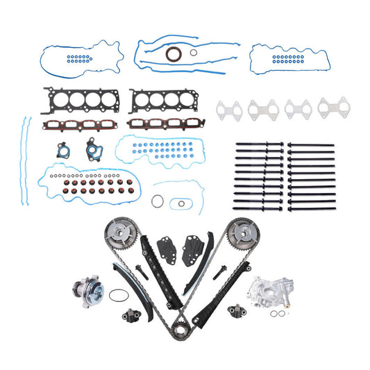 Head Gasket Bolts Timing Chain Kit for 04-06 for Ford Expedition F150 F250 F350 5.4L