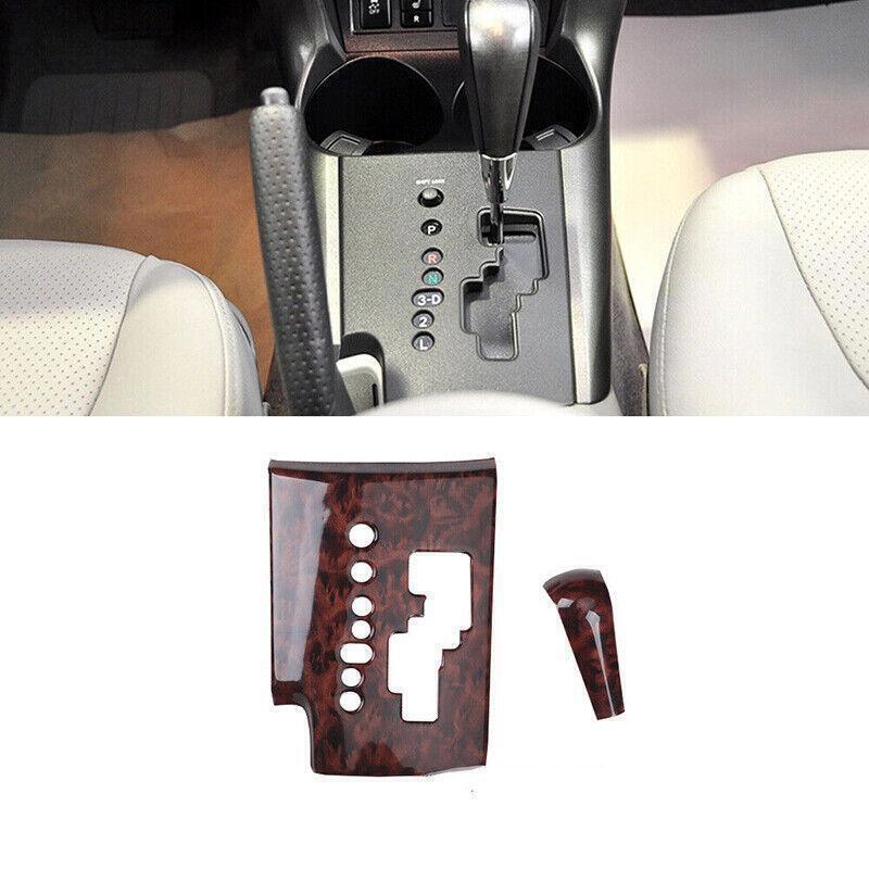for Toyota RAV4 06-2012 Wood Grain Inner Console Gear Shift Frame Cover Trim 2X