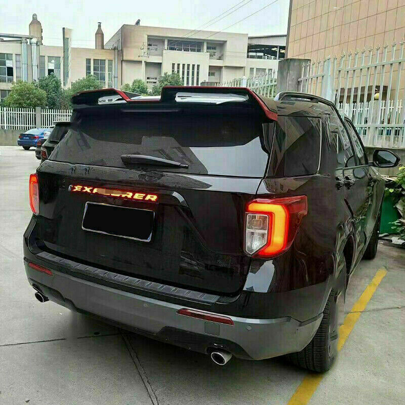 for Ford Explorer 2020-22 black LED Badge Rear Trunk Tailgate Molding Trim Strip