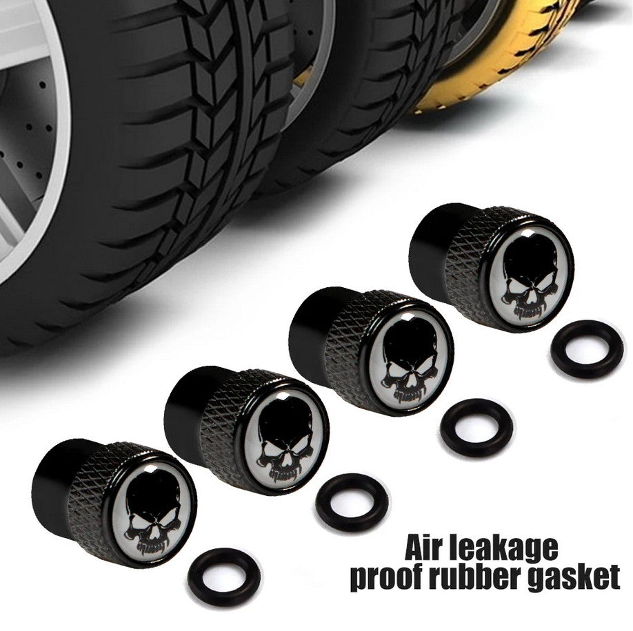 4-piece car tire valve cover rod air dust cover dustproof red bomb for Chevrolet