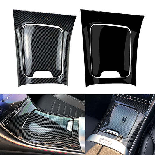 Car Central Console Gear Shift Panel Trim for Benz C-Class W206 Carbon Fiber LHD