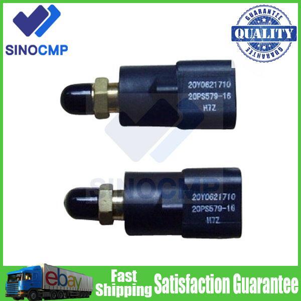 2PCS Pressure Switch Sensors 20Y-06-21710 20PS579-16H72 For Komatsu Excavator